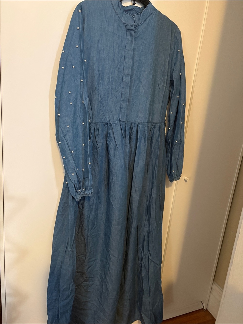 Women long denim dress size M